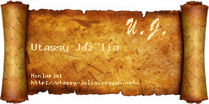 Utassy Júlia névjegykártya